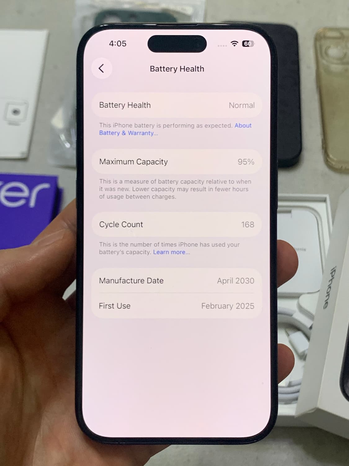 상태최상 아이폰 15프로 티타늄 블랙 256G 배터리 95% 상품이미지9