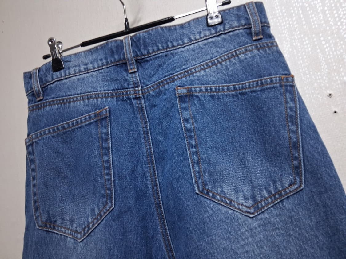 일본빈티지수입 MONO MART 여성 중청 긴허리 와이드팬츠 밑단살짝 부 상품이미지6