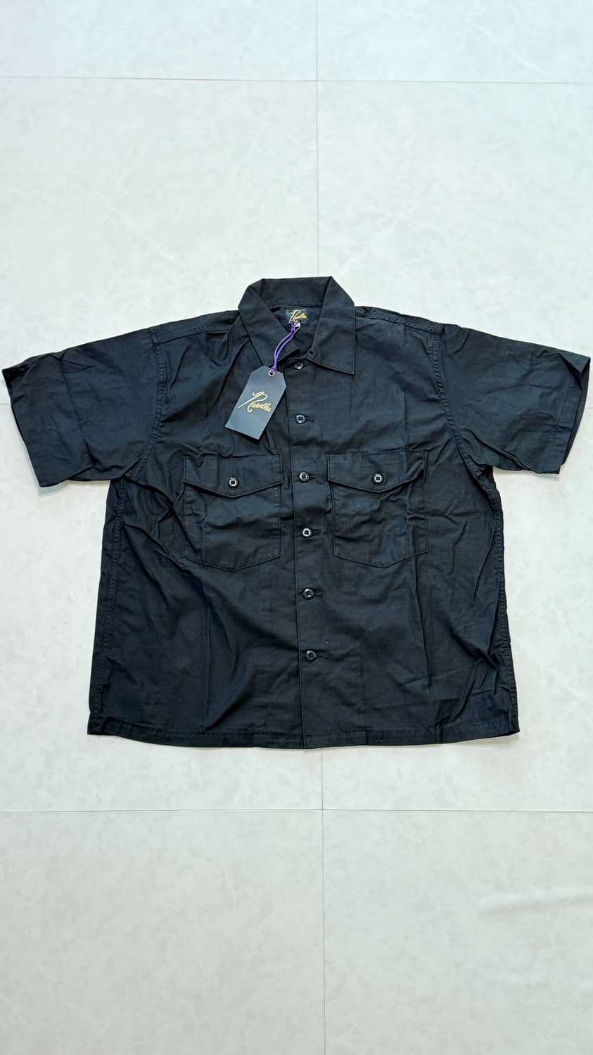 니들스 숏슬리브 퍼티그 셔츠 블랙 상품이미지1