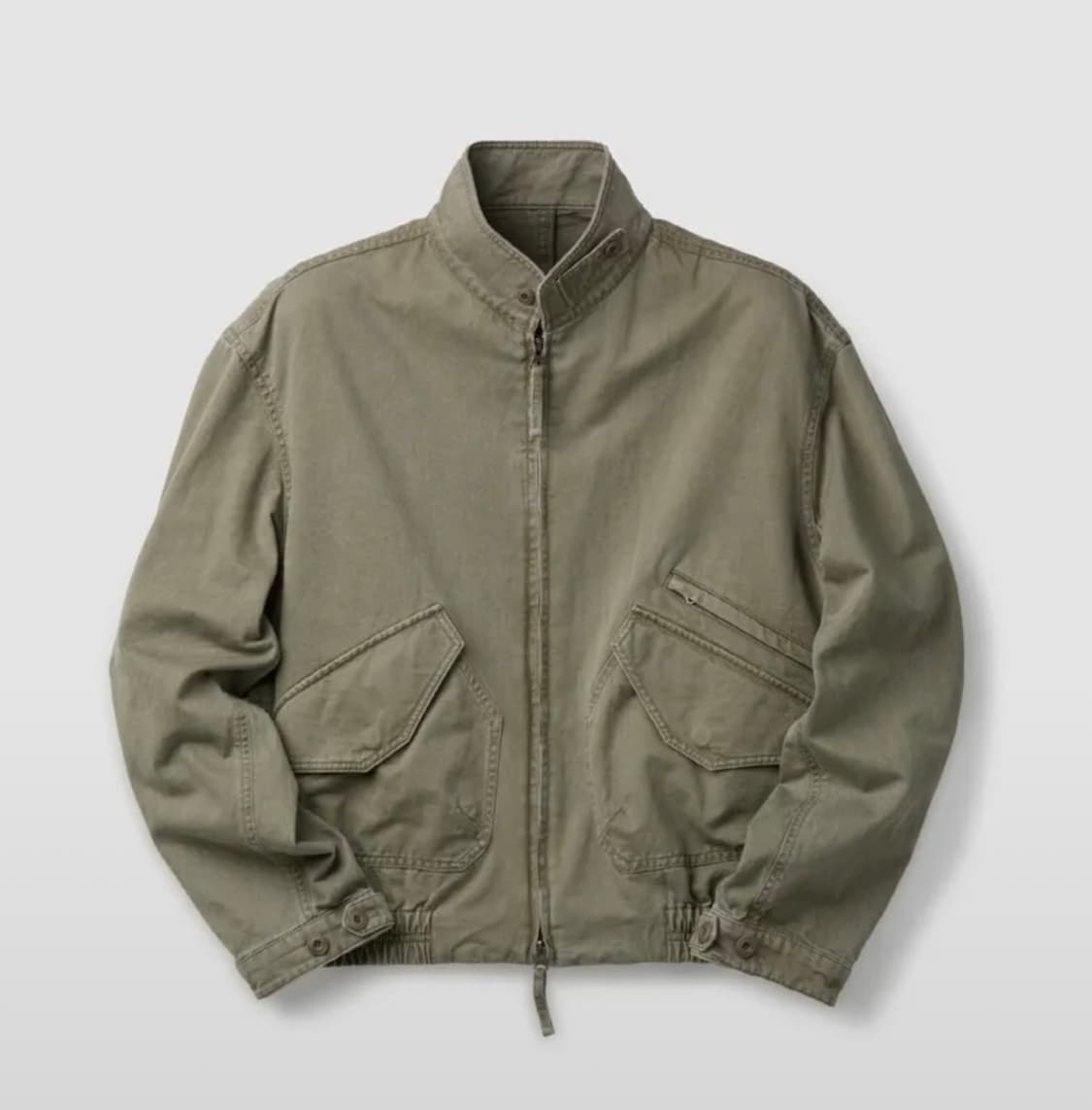 [M 구매] 쿠어 카치온 워시드 트리밍 카라 점퍼 워시드카키 상품이미지1