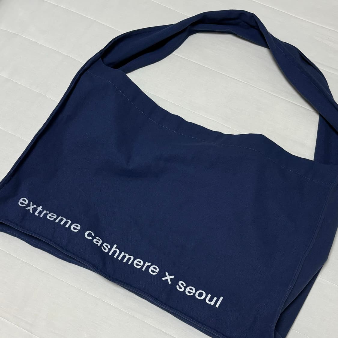 Extreme cashmere 익스트림캐시미어 팝업 에코백 블루 상품이미지3