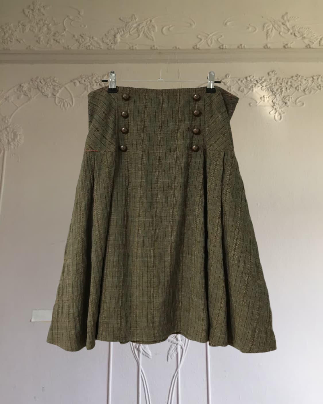 vintage check pattern skirt (29inch) 상품이미지8