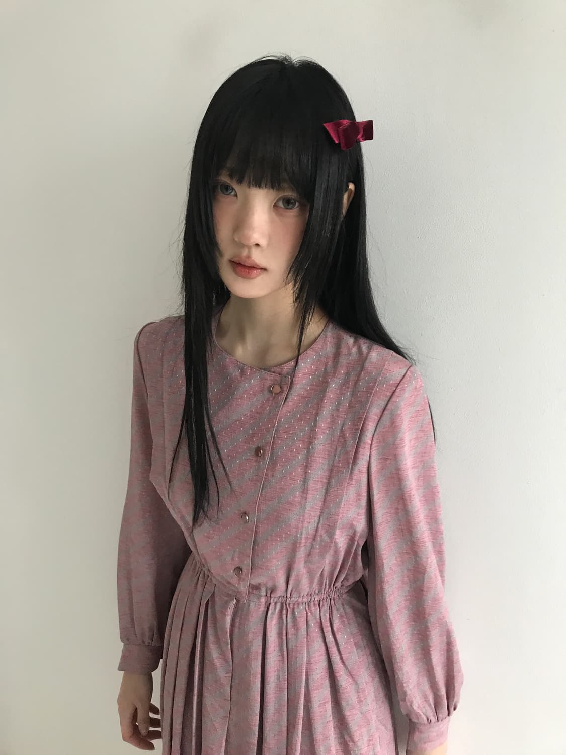 Pink Gold Button Dress 상품이미지8