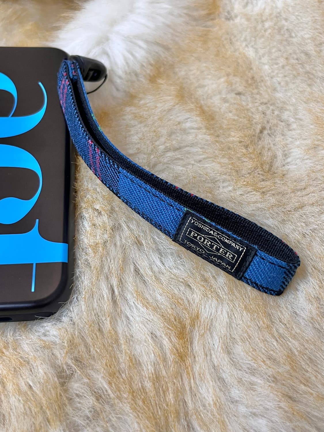 포터 핸드스트랩 블루 타탄체크 상품이미지8