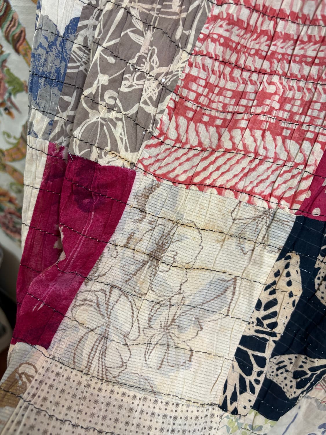 히피 모리 하구미 패치 워크 나시 원피스  상품이미지7