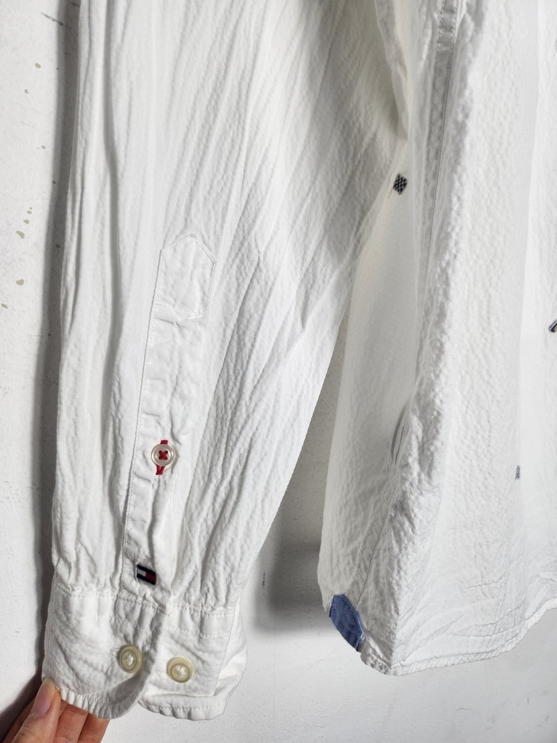 타미힐피거 시어서커 버튼다운 셔츠 상품이미지6