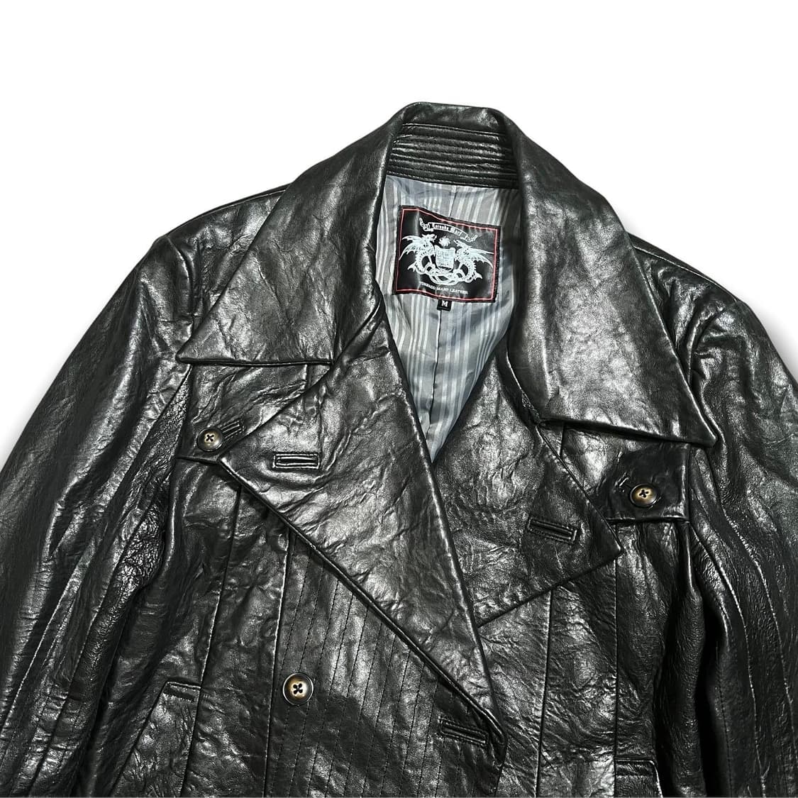 토네이도 마트 쉽스킨 레더 더블 브레스티드 자켓 상품이미지2