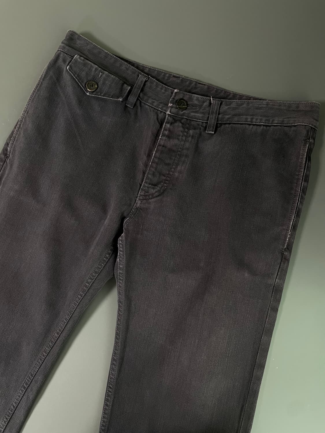 [50] 우영미 포켓 디테일 가먼트 다잉 데님 팬츠 스트레이트핏 상품이미지4