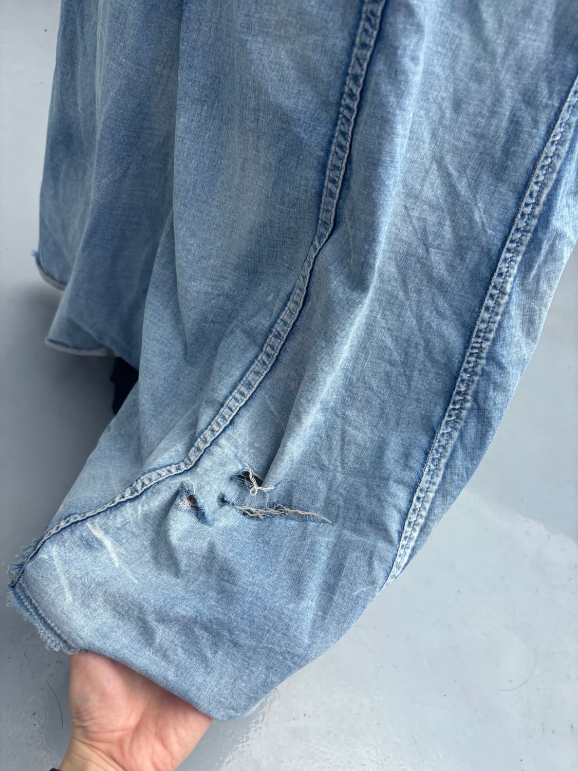 (Vintage)다트 데님 롱 스커트 goa lgb 상품이미지3
