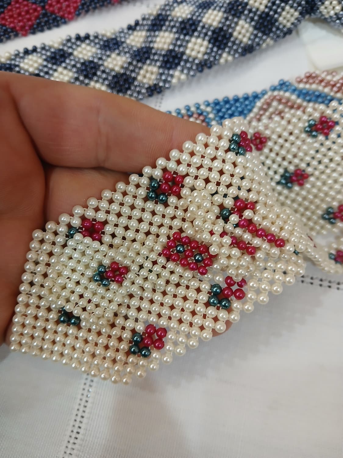 70,s-80,s빈티지 비즈 넥타이 상품이미지3