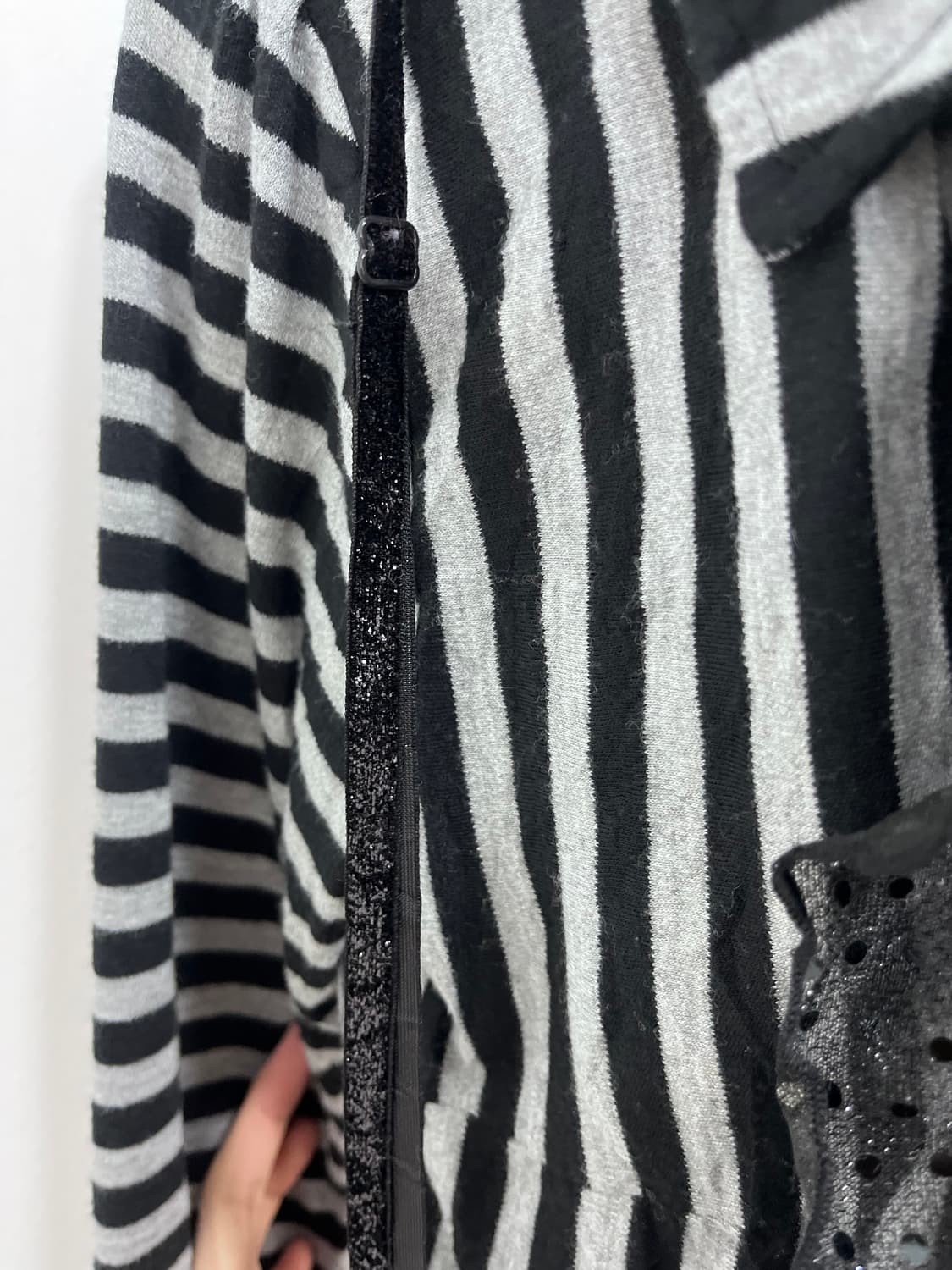 FAZBEE 갸루 로리타 스트라이프 프릴 레이어드 티셔츠 상품이미지9