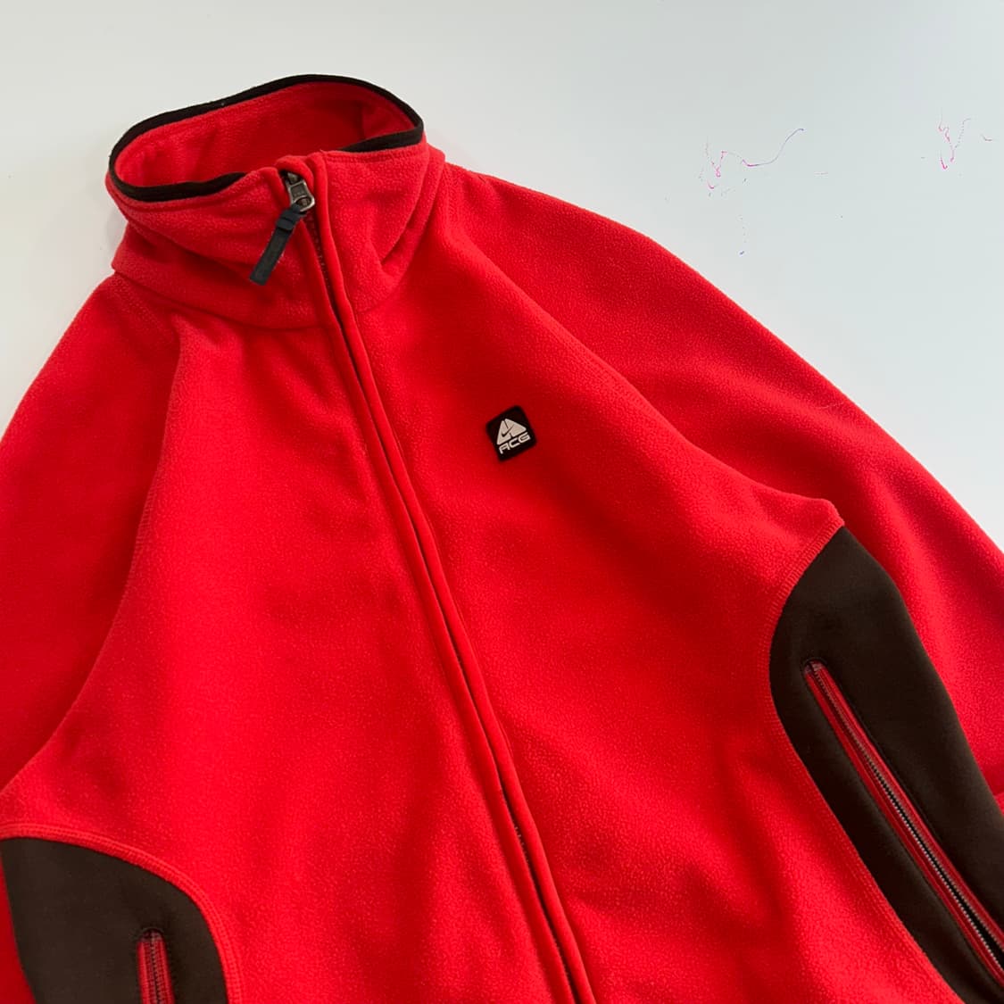 Nike 나이키acg 레드 후리스 집업 자켓 상품이미지4