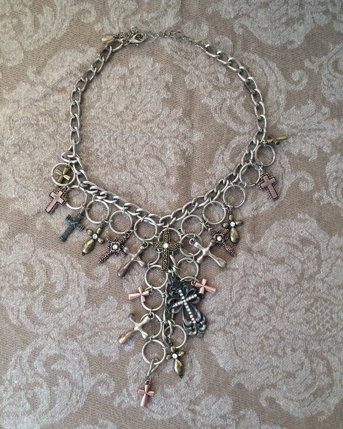 cross layer chain necklace 상품이미지1