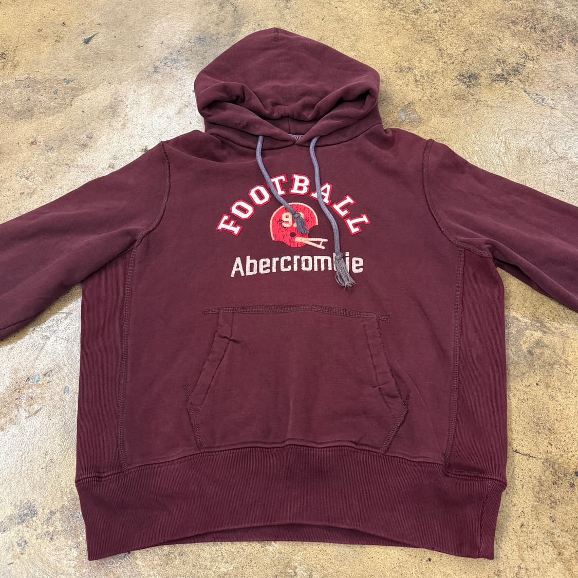 아베크롬비 버건디 후드티 상품이미지3