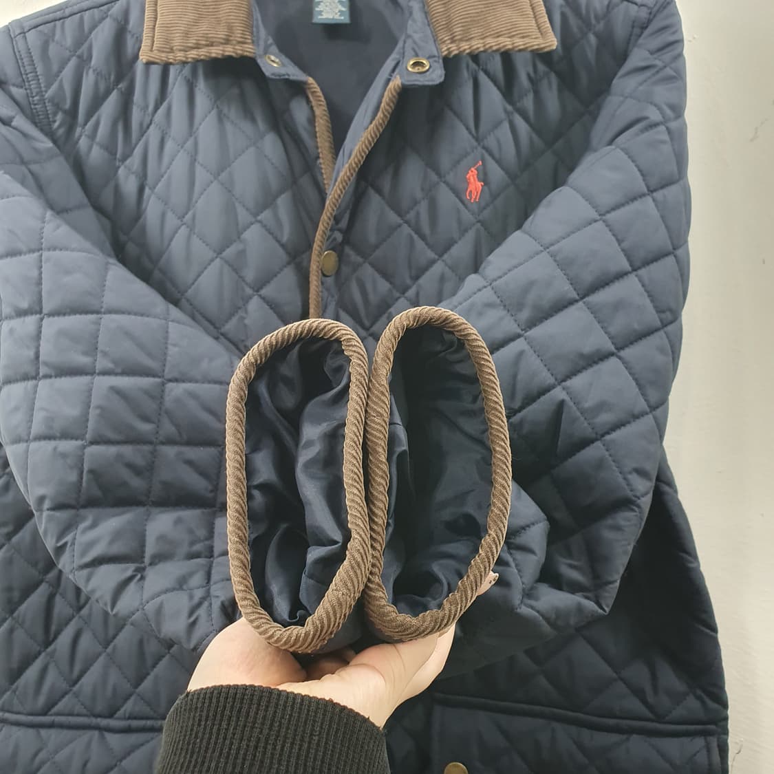 L 폴로랄프로렌 남성 네이비 다이아몬드퀄팅 누빔 자켓 점퍼 상품이미지6