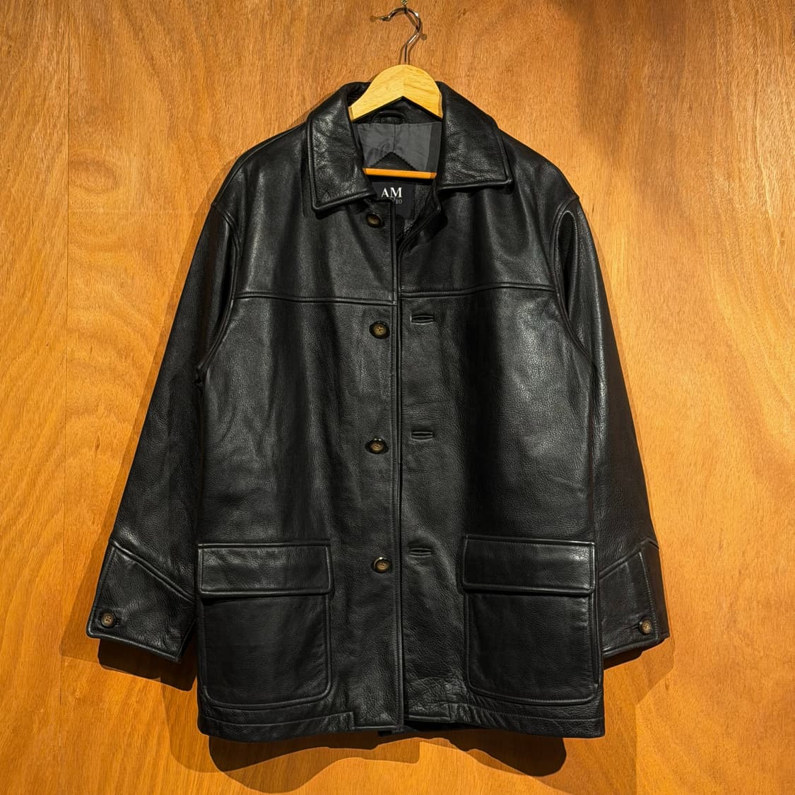 AM스튜디오 헤비 카우레더 카 코트 L 소가죽 자켓 상품이미지2