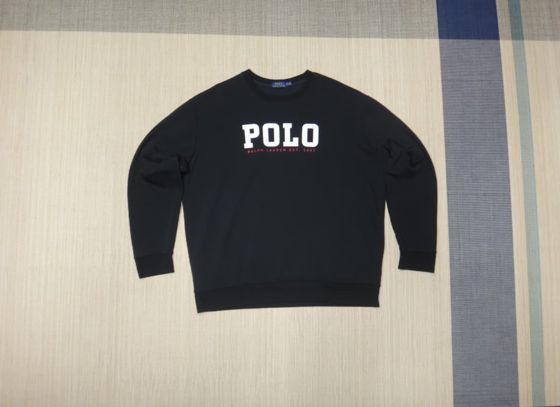 (2XL) 폴로랄프로렌 프린팅 로고 기모 크루넥 맨투맨 상품이미지1