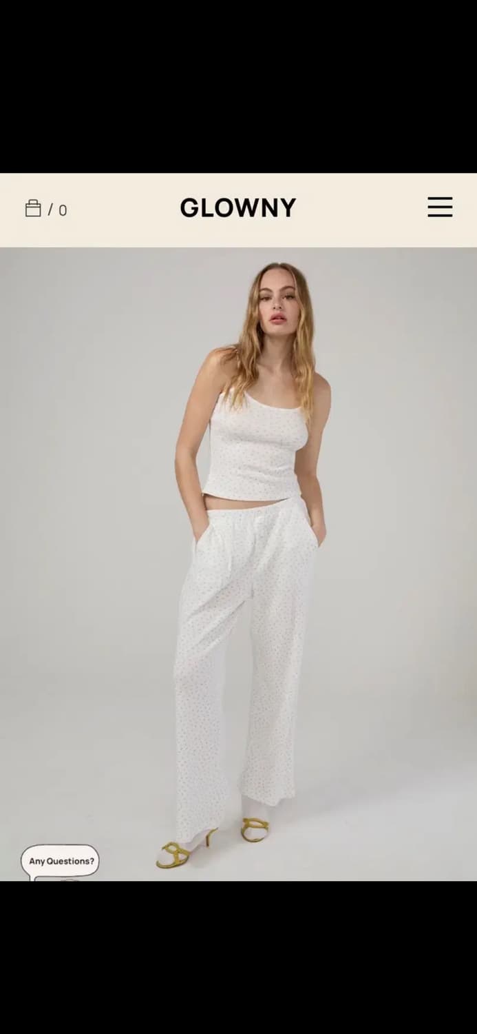 글로니 PROVINCE EYELET PANTS (CREAM BLOOM) 상품이미지1