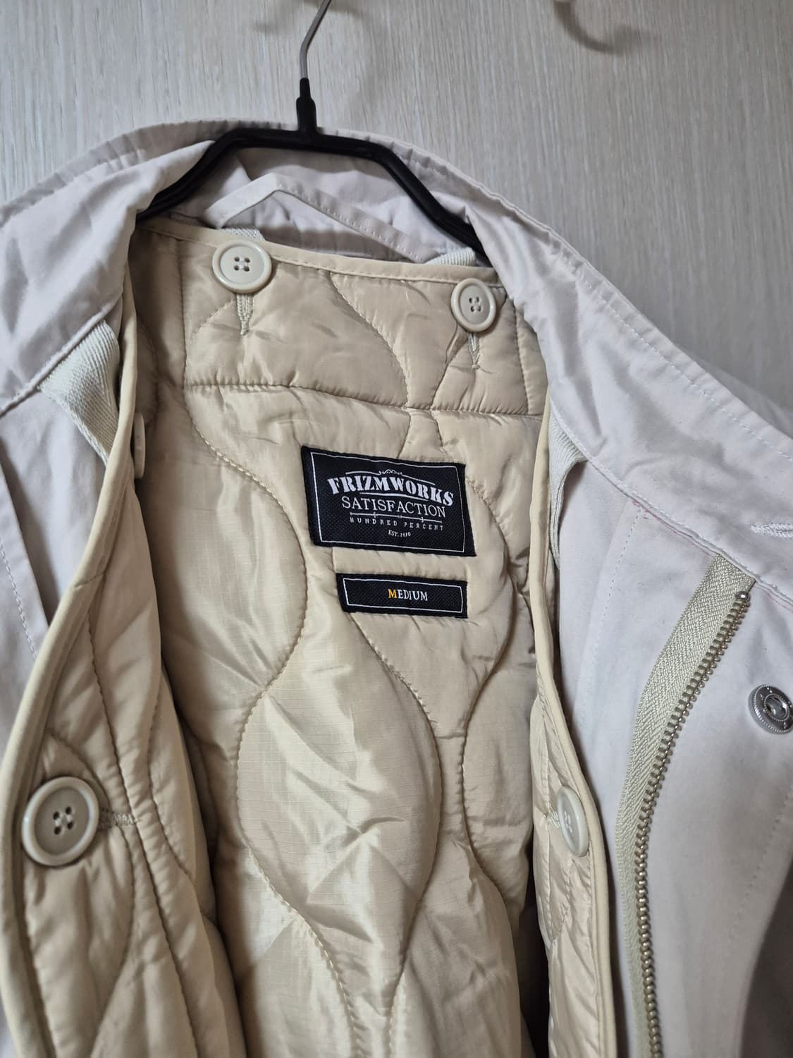 프리즘웍스 m65 피쉬테일 파카 야상 롱야상 M 아이보리 상품이미지3