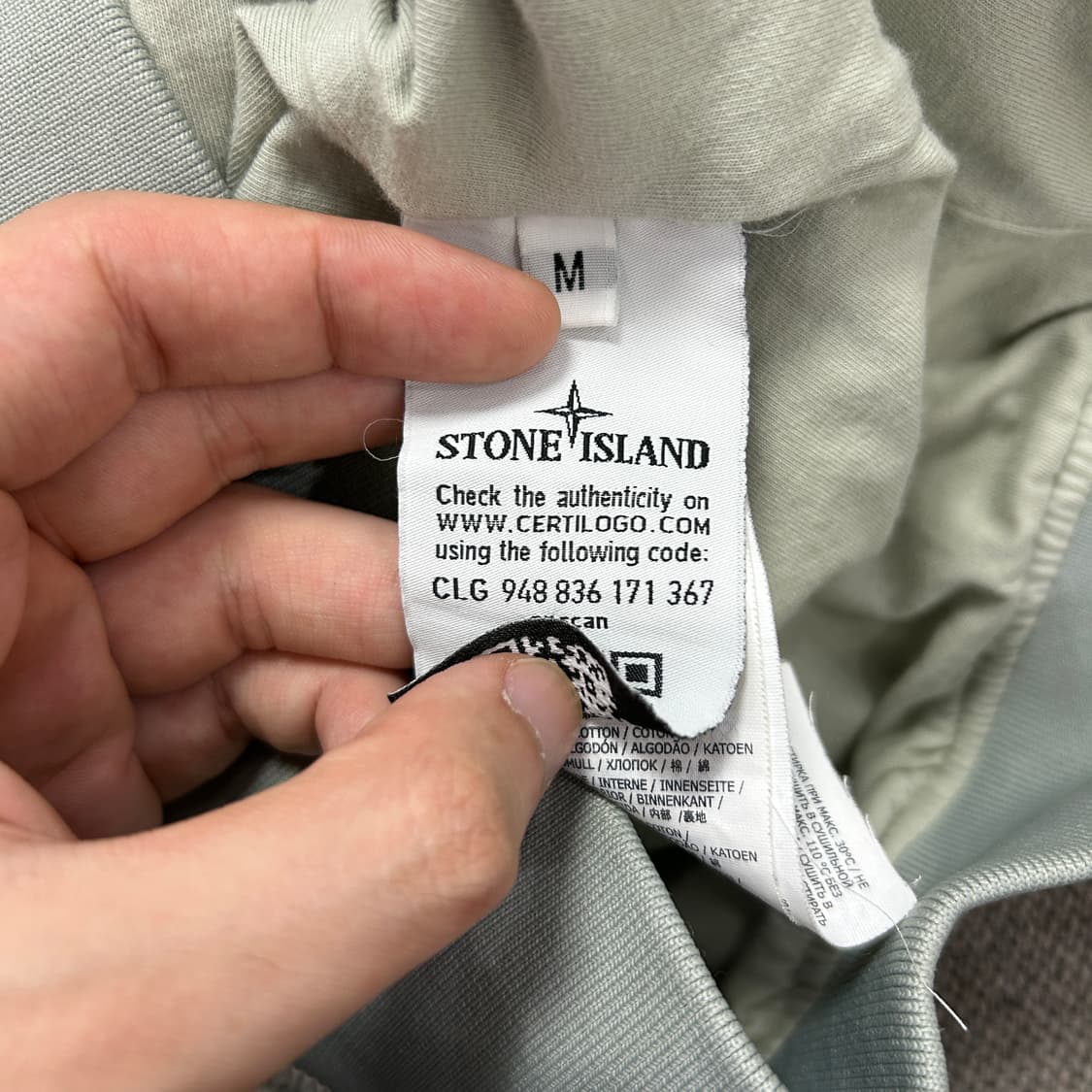 스톤아일랜드 가먼트다이 크링클랩스 후드자켓(M) 상품이미지3