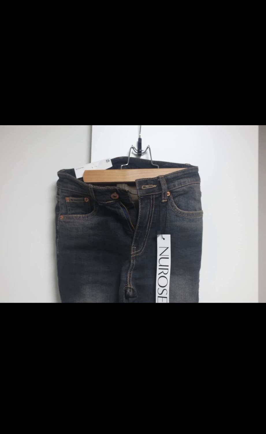 NUROSE 부츠컷 데님 청바지 블랙 새상품 상품이미지3