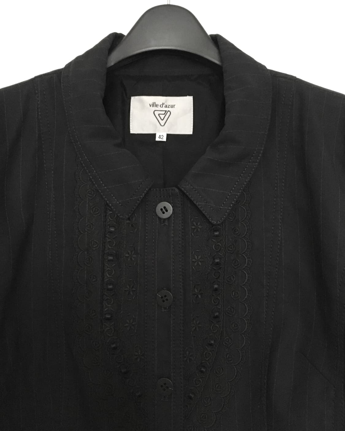 Ville d'azur Stripe Lace Shirt 상품이미지2