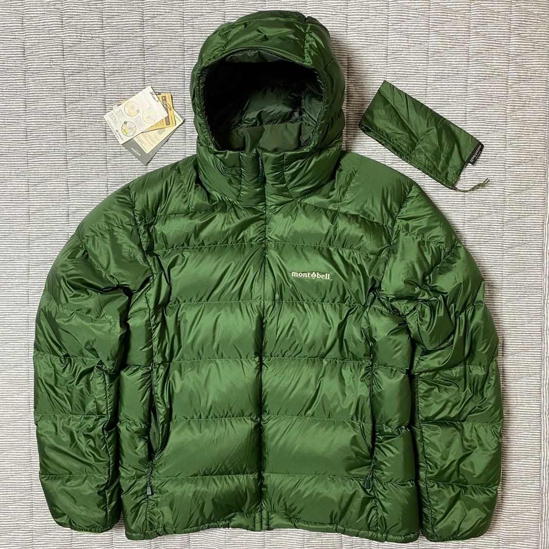 몽벨 라이트 알파인 다운 파카 자켓 패딩 다크 그린 XL 상품이미지1