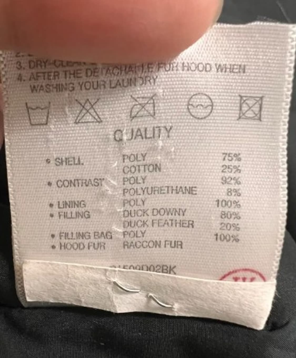 커버낫 남성 블랙덕다운야상패딩 L 상품이미지6