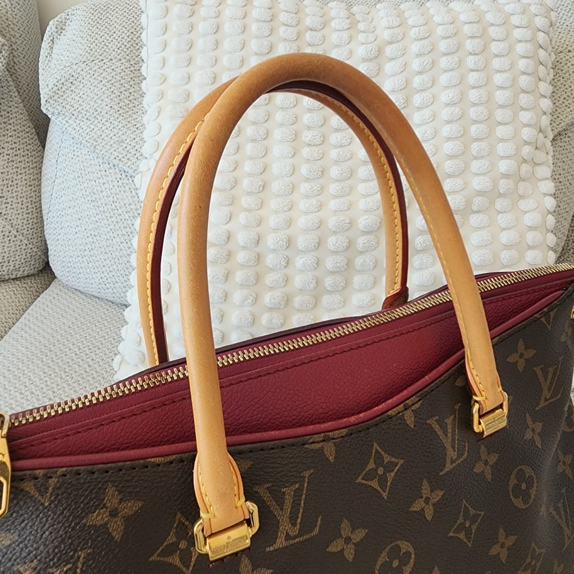 상태최상 루이비통 팔라스 MM 토트 겸 숄더백 모노그램 푸시아 상품이미지8