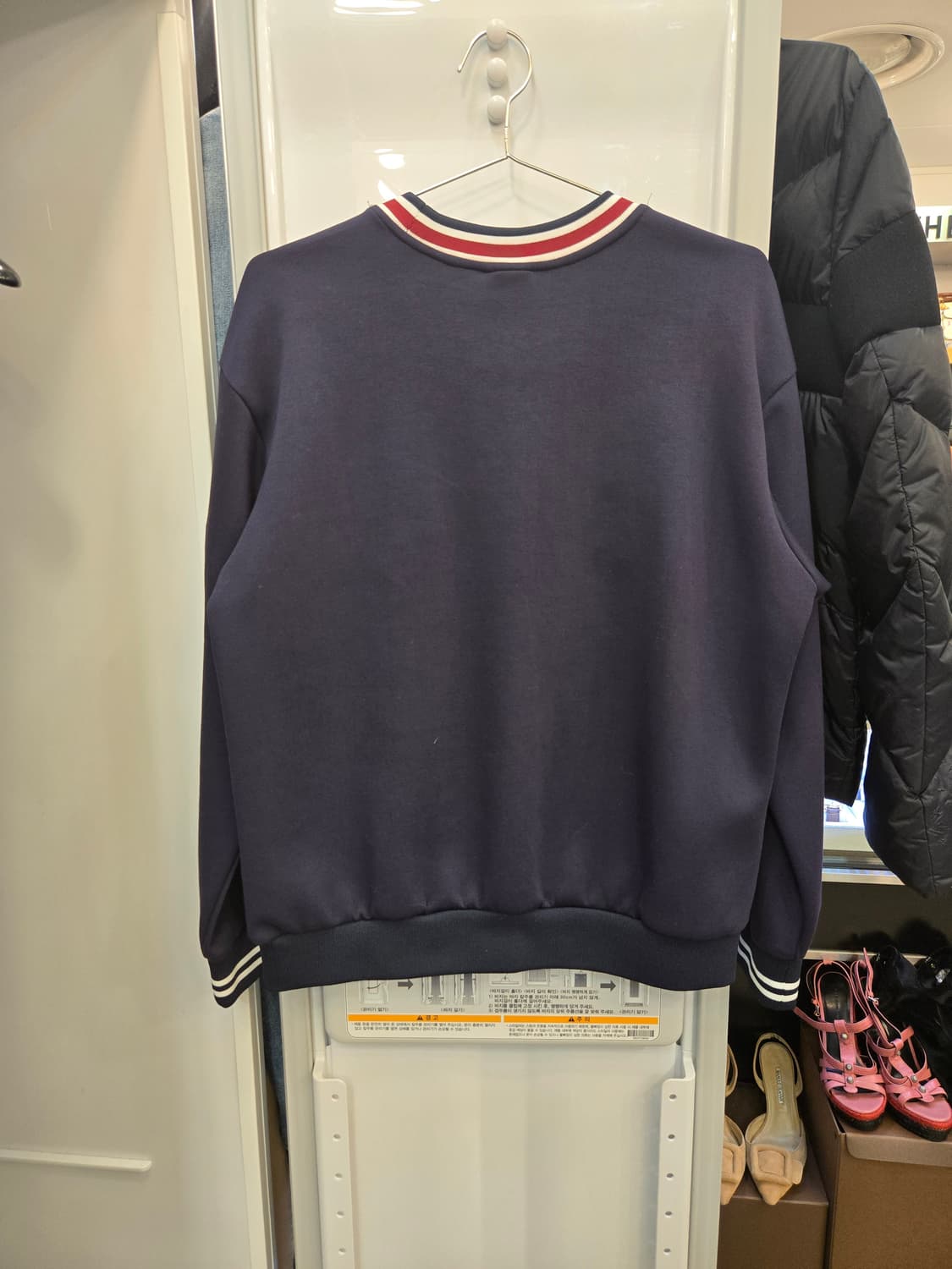 말본 골프 (MALBON GOLF) 네이비 배색 맨투맨 티셔츠  상품이미지2