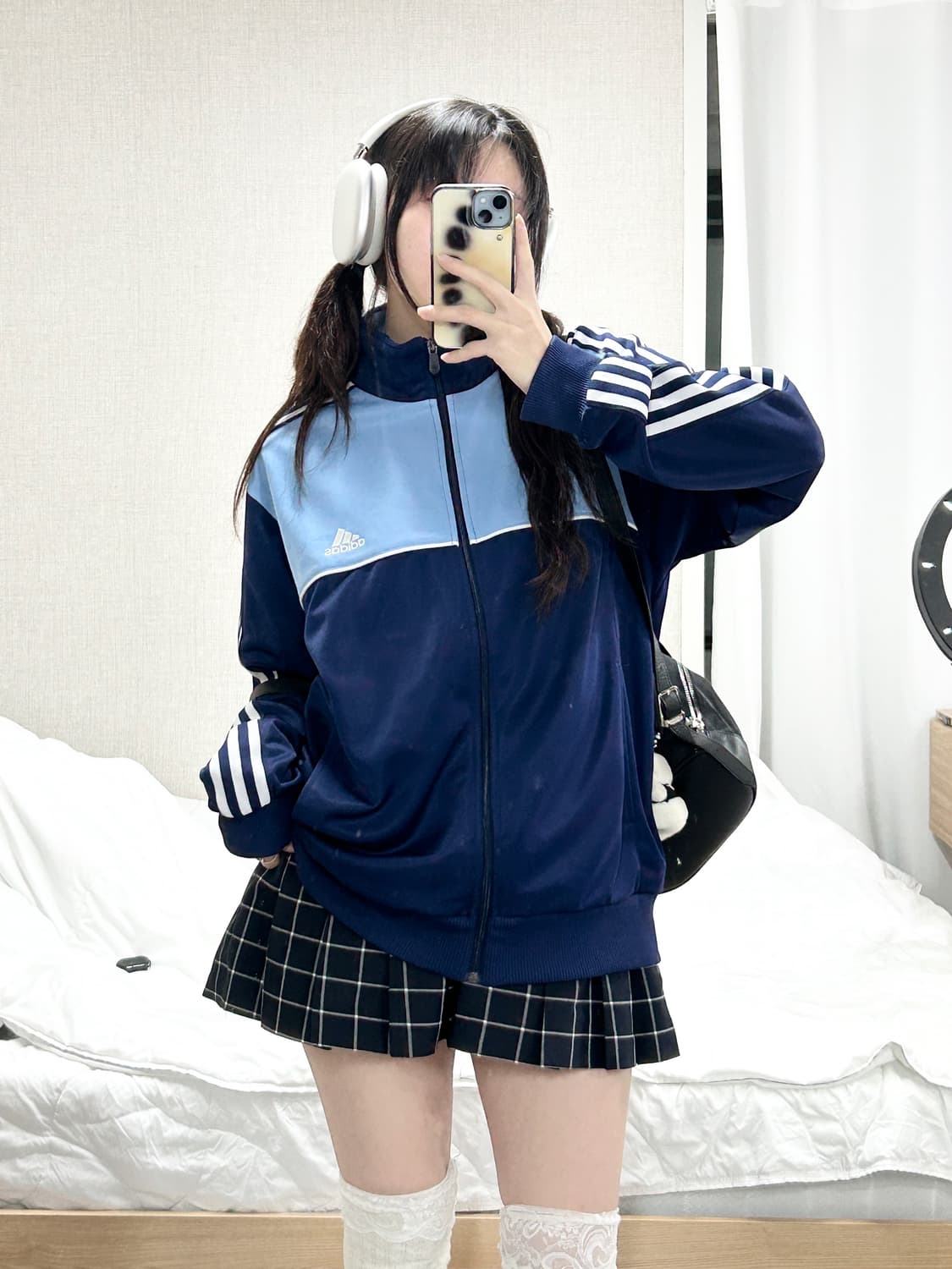 아디다스 빅로고 소라배색 져지 상품이미지5