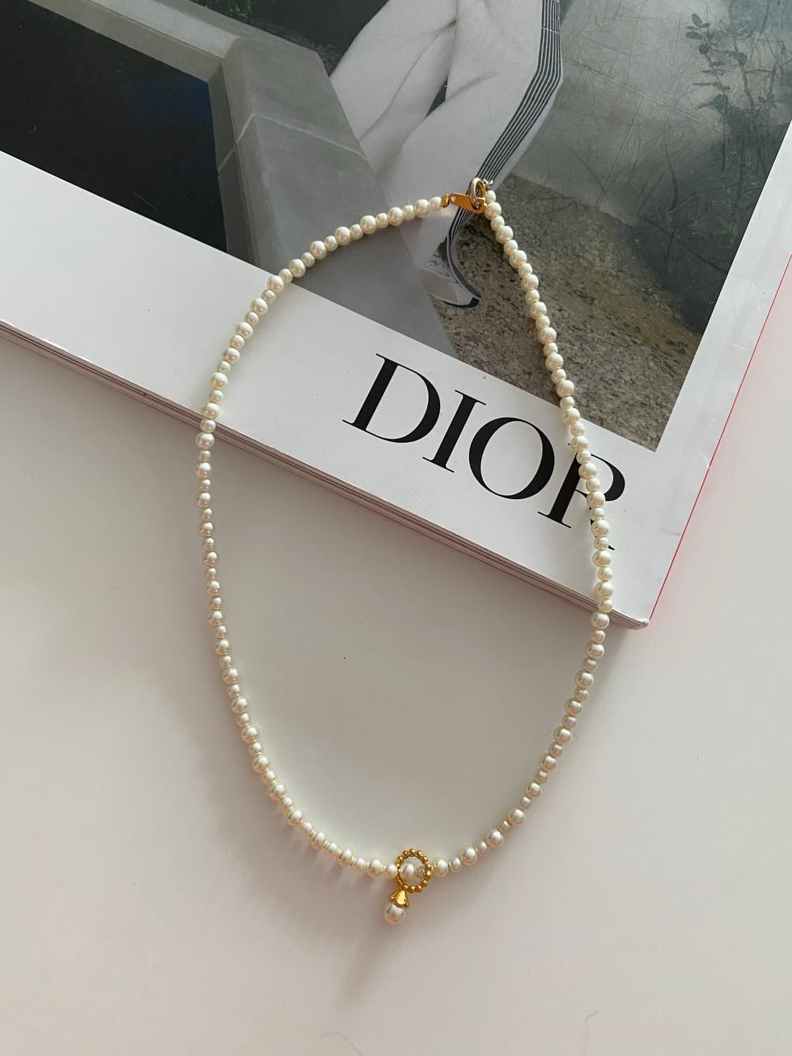 모조진주 골드 포인트 목걸이 상품이미지3