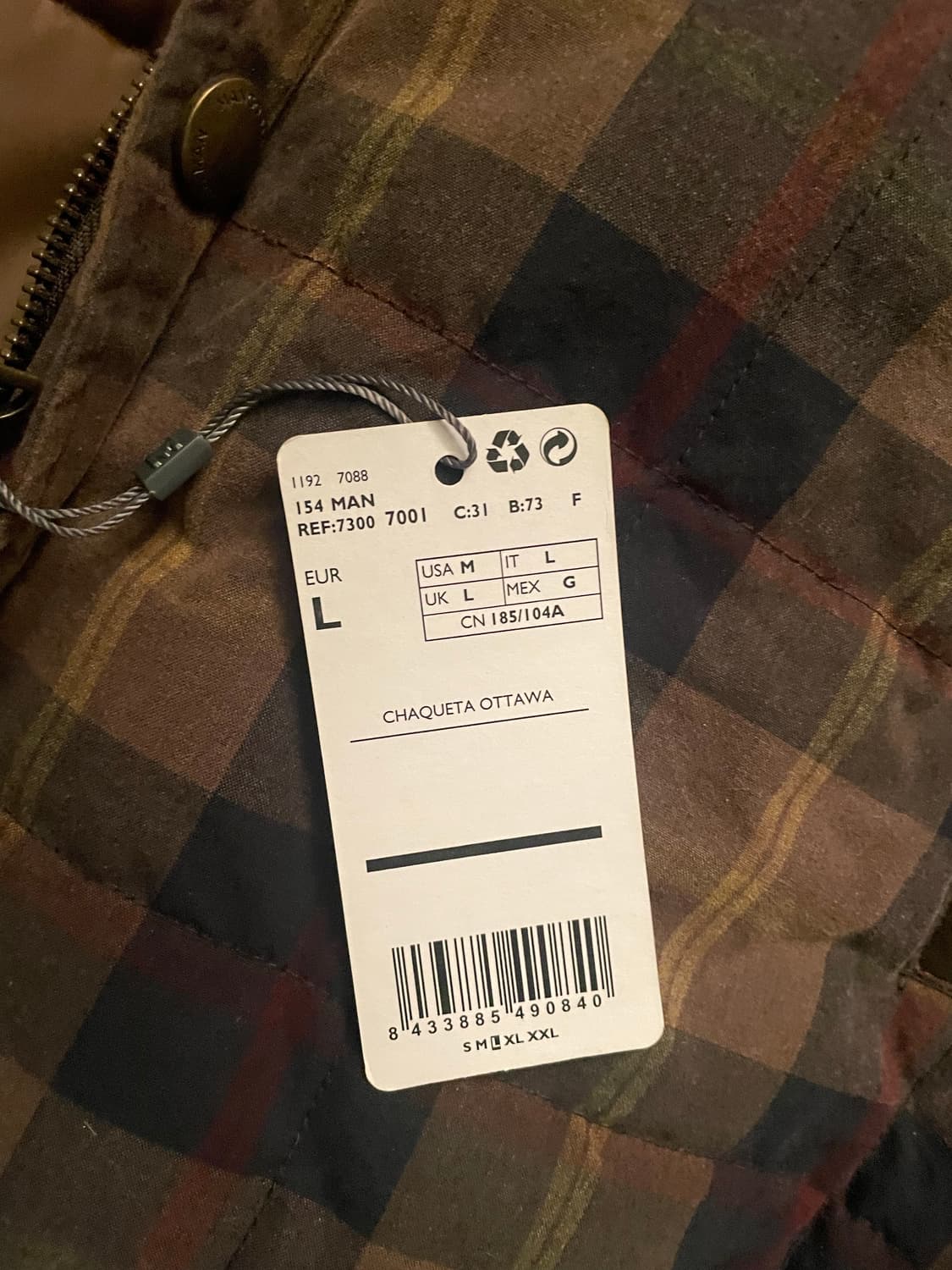 망고 체크워크자켓 상품이미지4