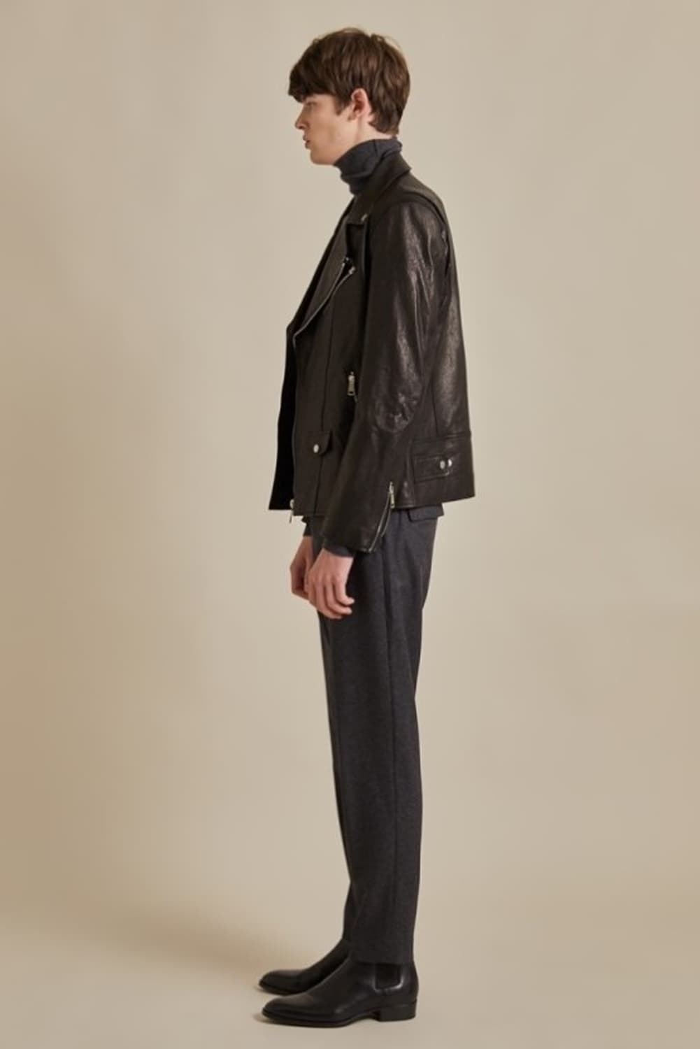 산드로 옴므 양가죽 라이더 새제품 상품이미지5