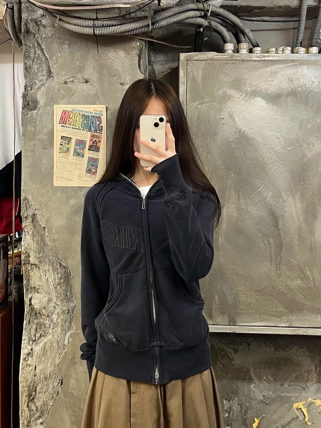 나이키 후드집업 블랙 M #csz653 상품이미지2