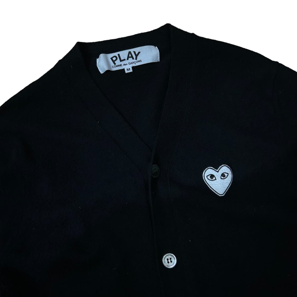 꼼데가르송 20년식 화이트와펜 블랙 가디건 상품이미지3