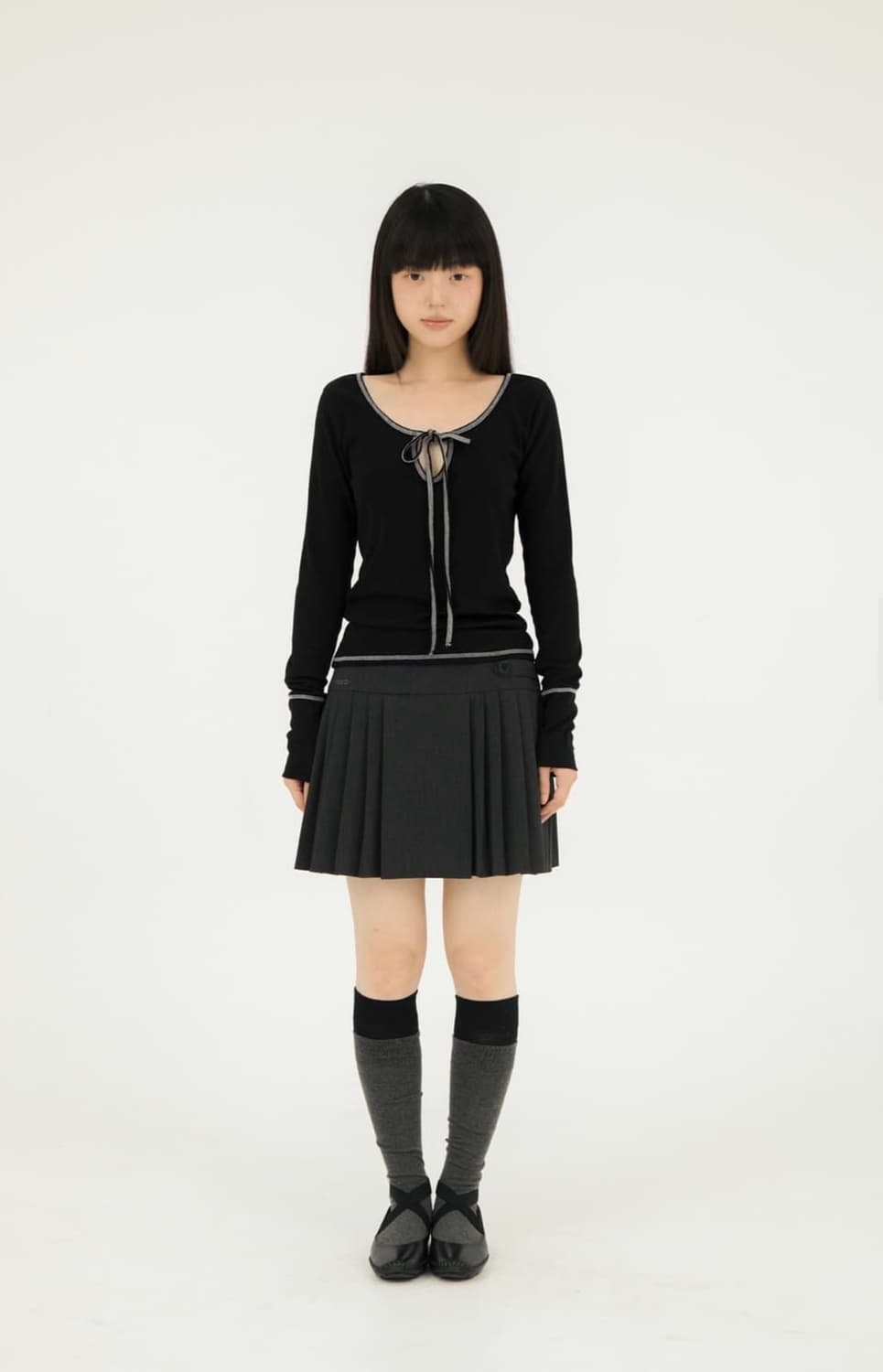 미레코 스티치리본티 블랙 상품이미지2