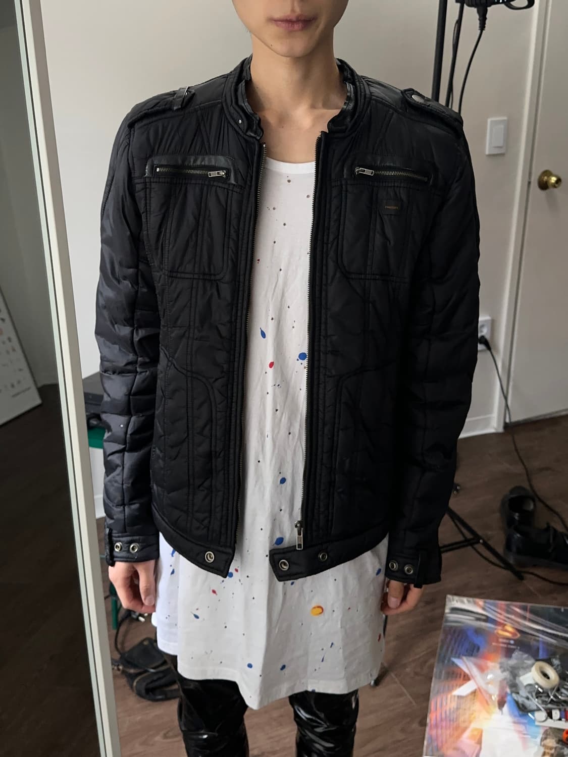 DIesel 소프트 패디드 바이커 자켓 상품이미지3