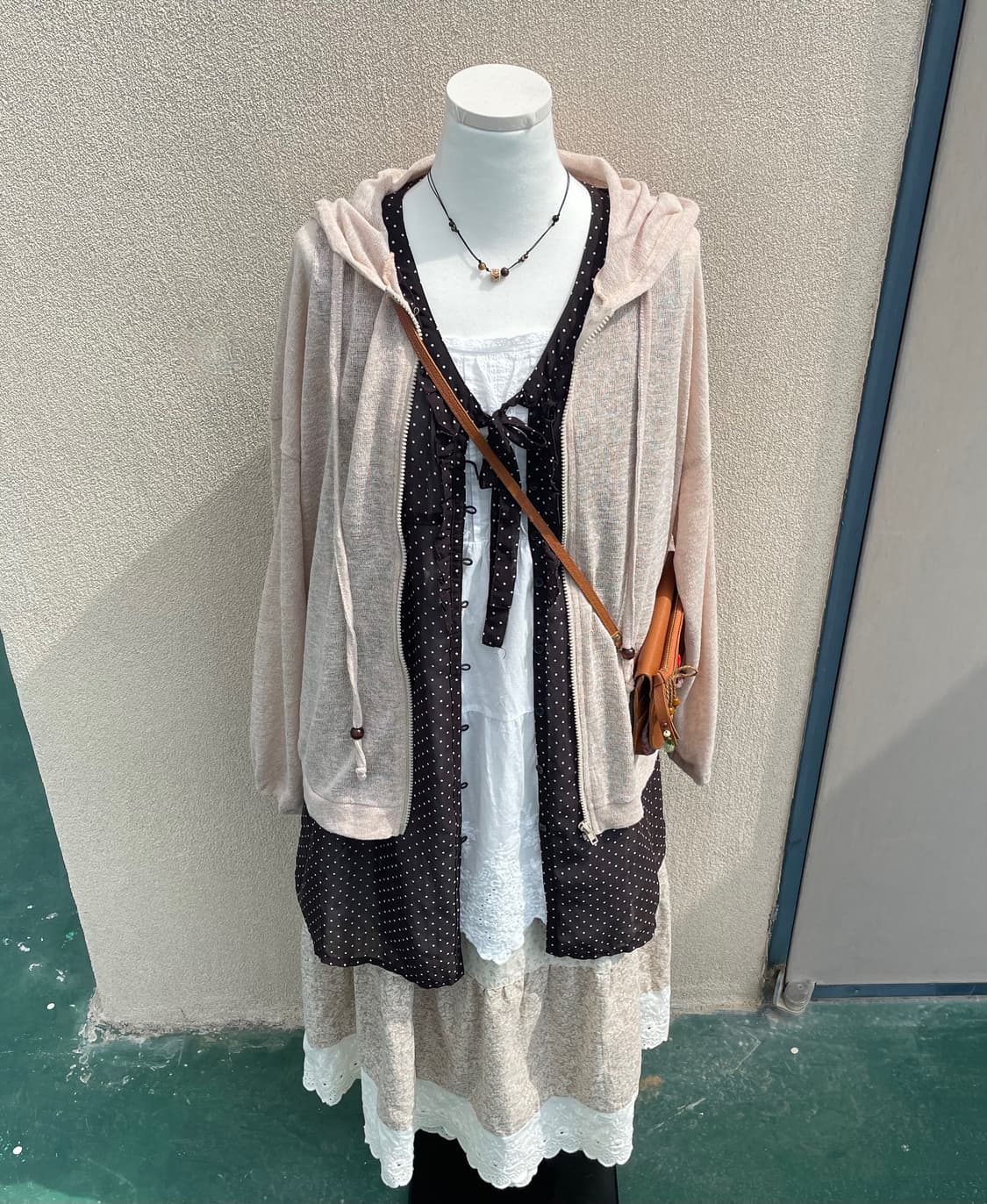 모리걸 브라운 도트 코디세트 상품이미지4