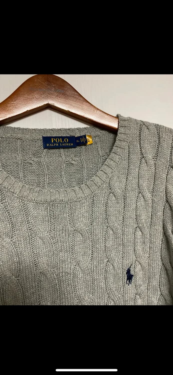 폴로 랄프로렌 꽈배기 케이블니트 그레이 XL 상품이미지2