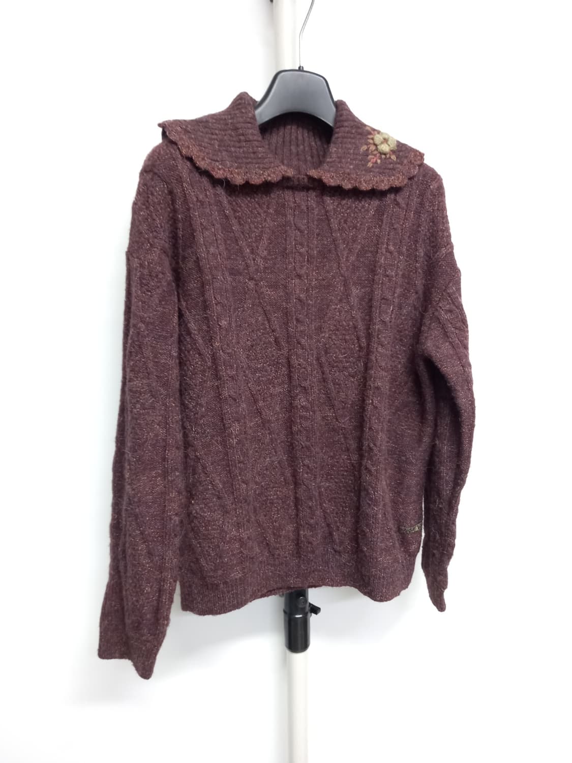 새 써스데이아일랜드 춘추동 알파카블랜 니트 풀오버 66 상품이미지3