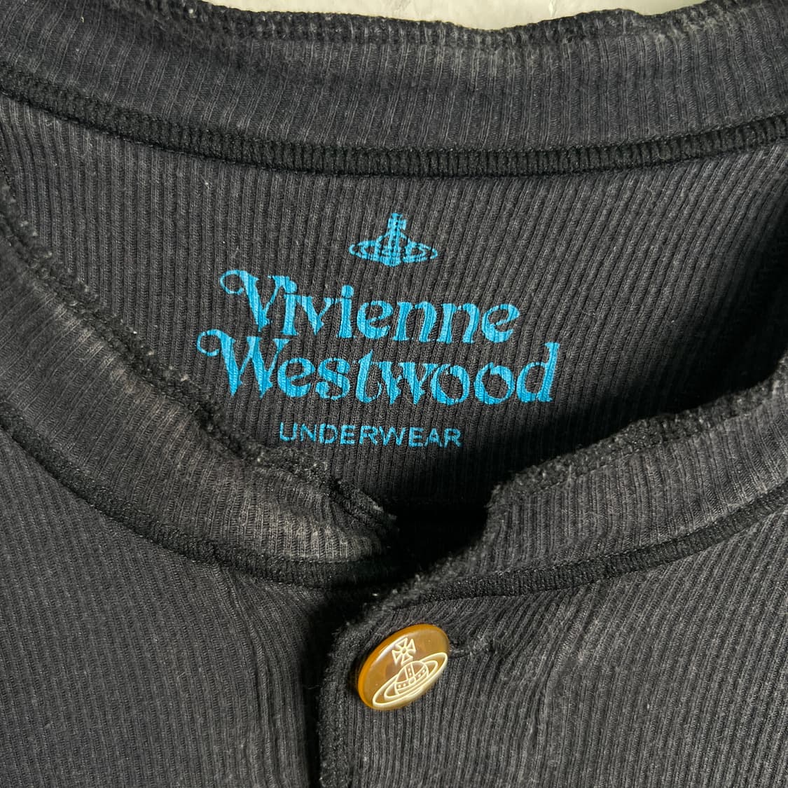 비비안 웨스트우드 오브 로고 헨리넥 반팔 티셔츠 M 상품이미지3