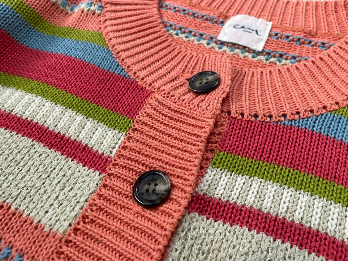 빈티지 cam 멀티컬러 코튼 가디건 상품이미지6