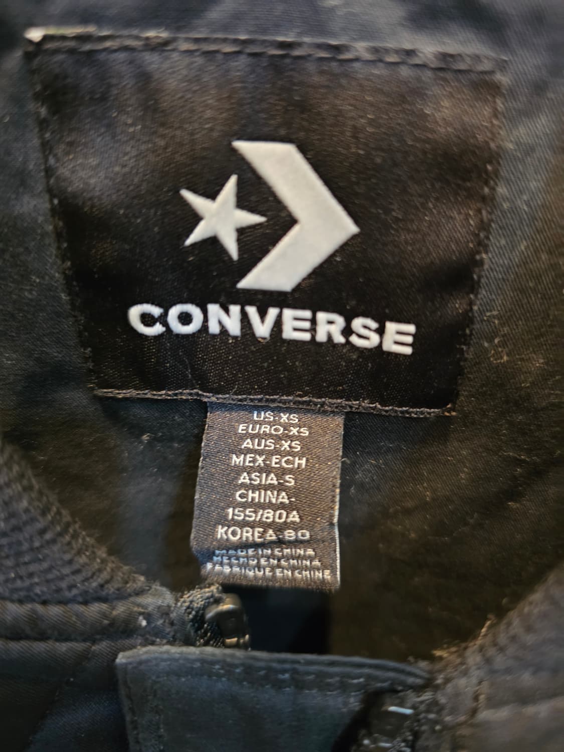 컨버스 퀼팅 블랙 봄버 자켓 상품이미지7