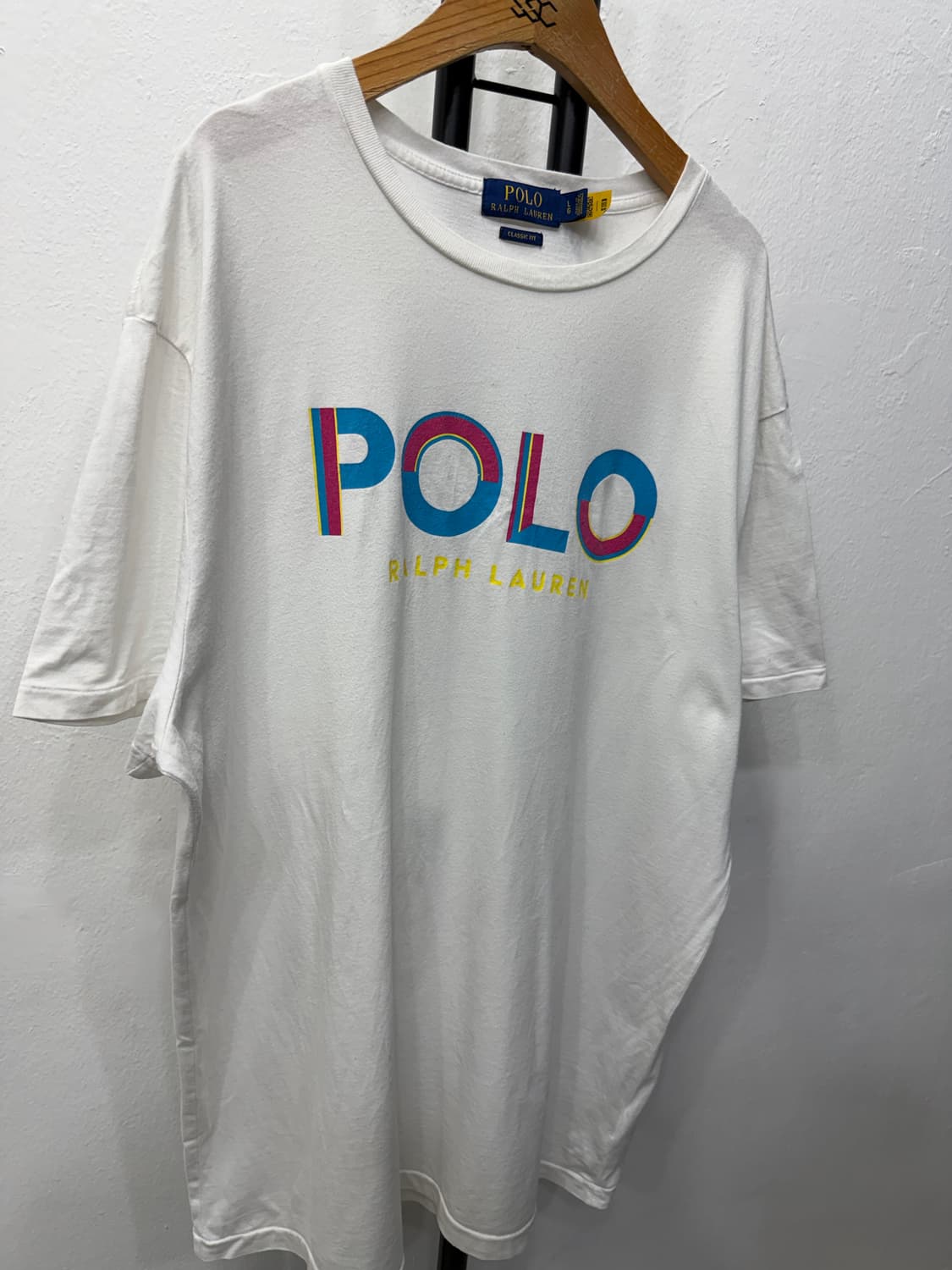 정품) 폴로랄프로렌 신형 화이트 반팔티 L 상품이미지2
