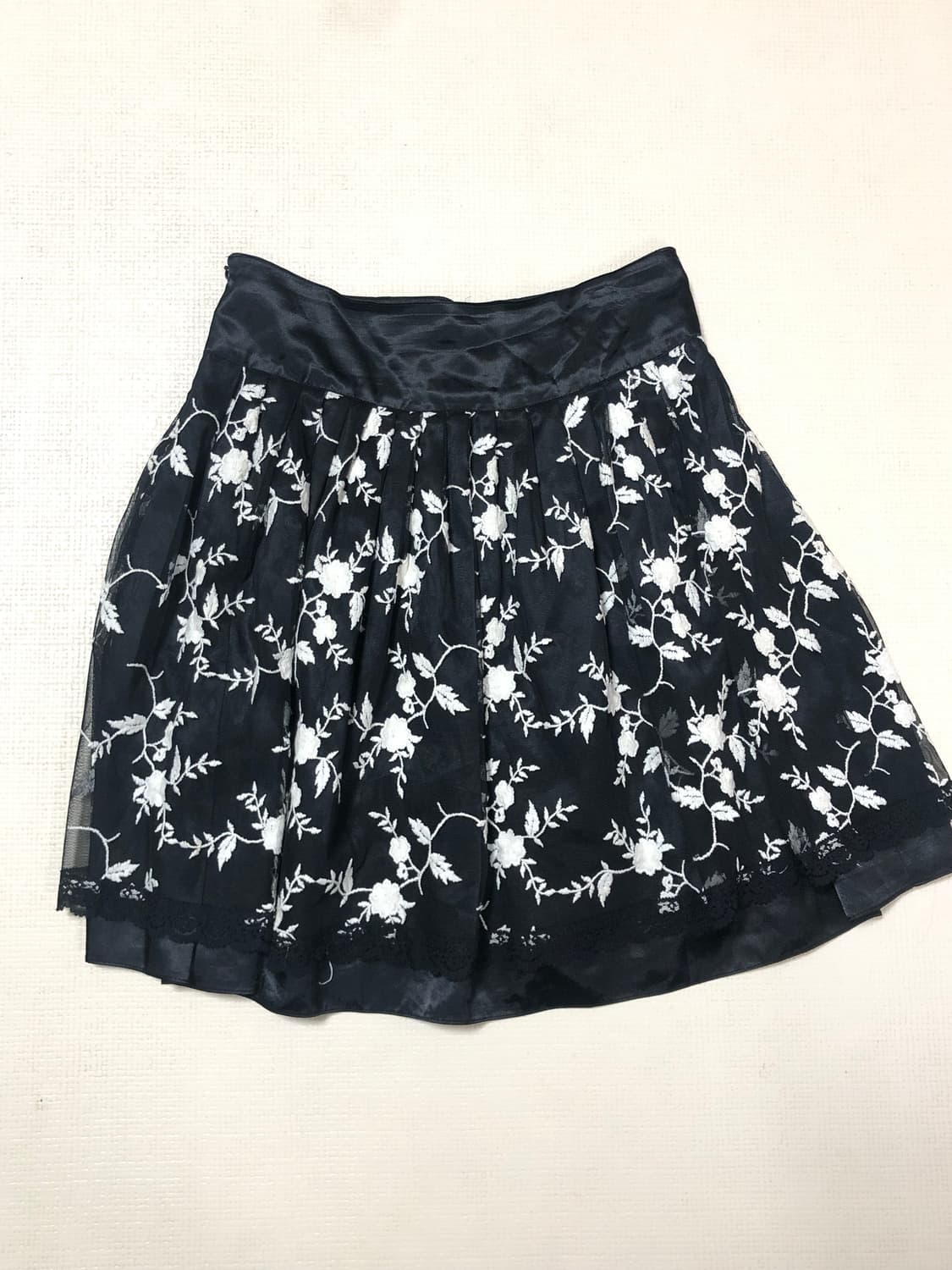 빈티지 네이비 플라워 미디 스커트 상품이미지10