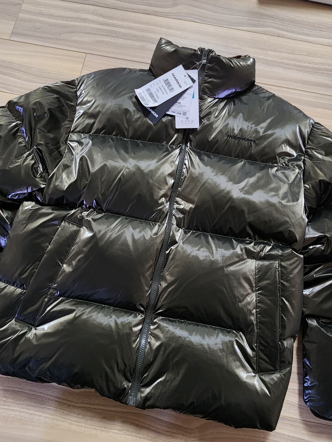 마크엠글로시덕다운패디점퍼다크카키L 상품이미지1