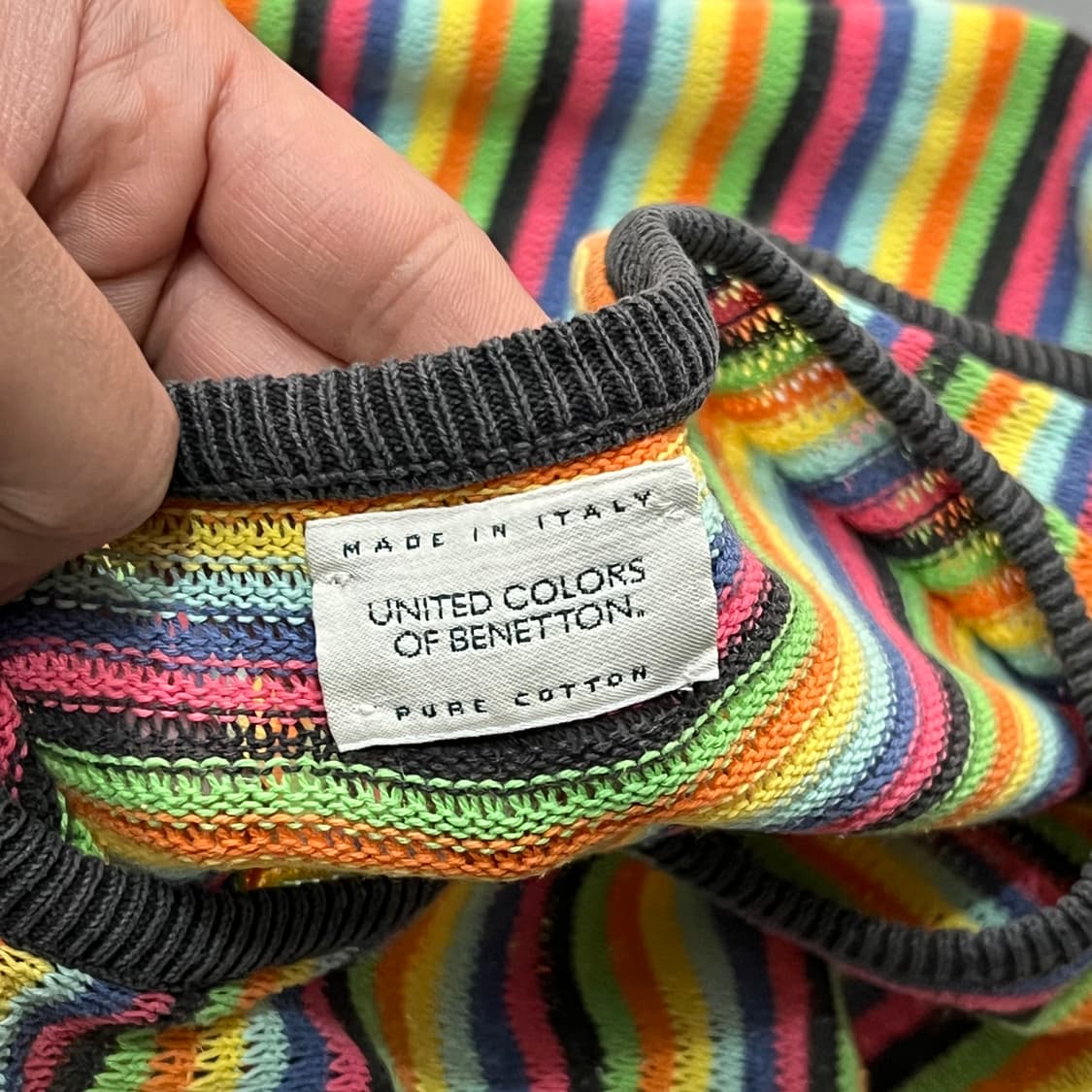  베네통 스트라이프 슬리브리스 니트 원피스 y15984 상품이미지5