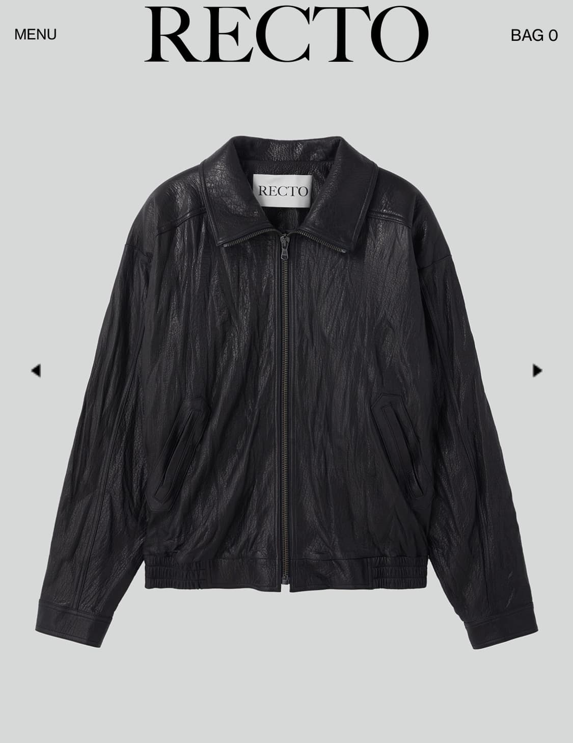 렉토 하이넥 레더자켓 새상품 상품이미지1