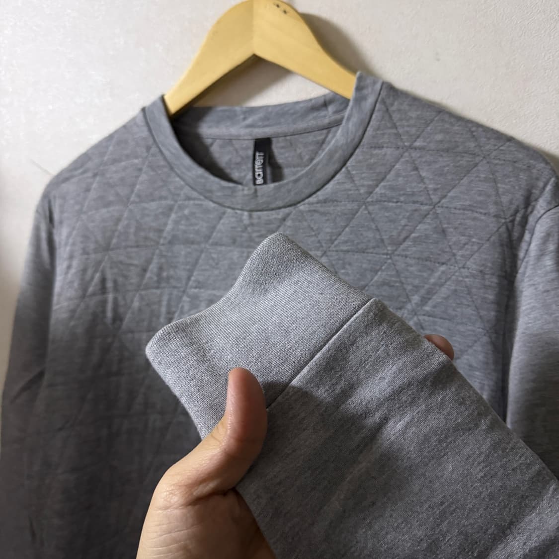 닐바렛 남성 누빔 맨투맨 S (남성 95-100정도) 상품이미지6